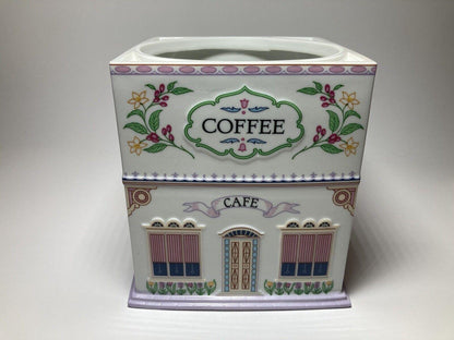 1990 Lenox Spice Village Coffee Cafe Porcelain Canister