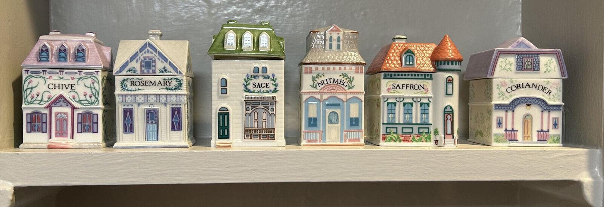 1989 Lenox Spice Village Full Set Of 24 Vintage Great Condition No Rack