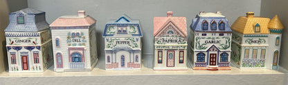 1989 Lenox Spice Village Full Set Of 24 Vintage Great Condition No Rack