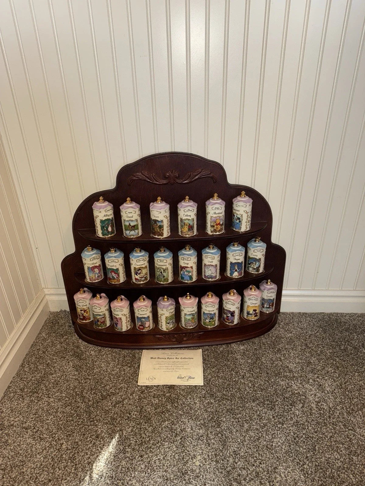 Walt Disney Spice Jar LENOX 1995 24 set
