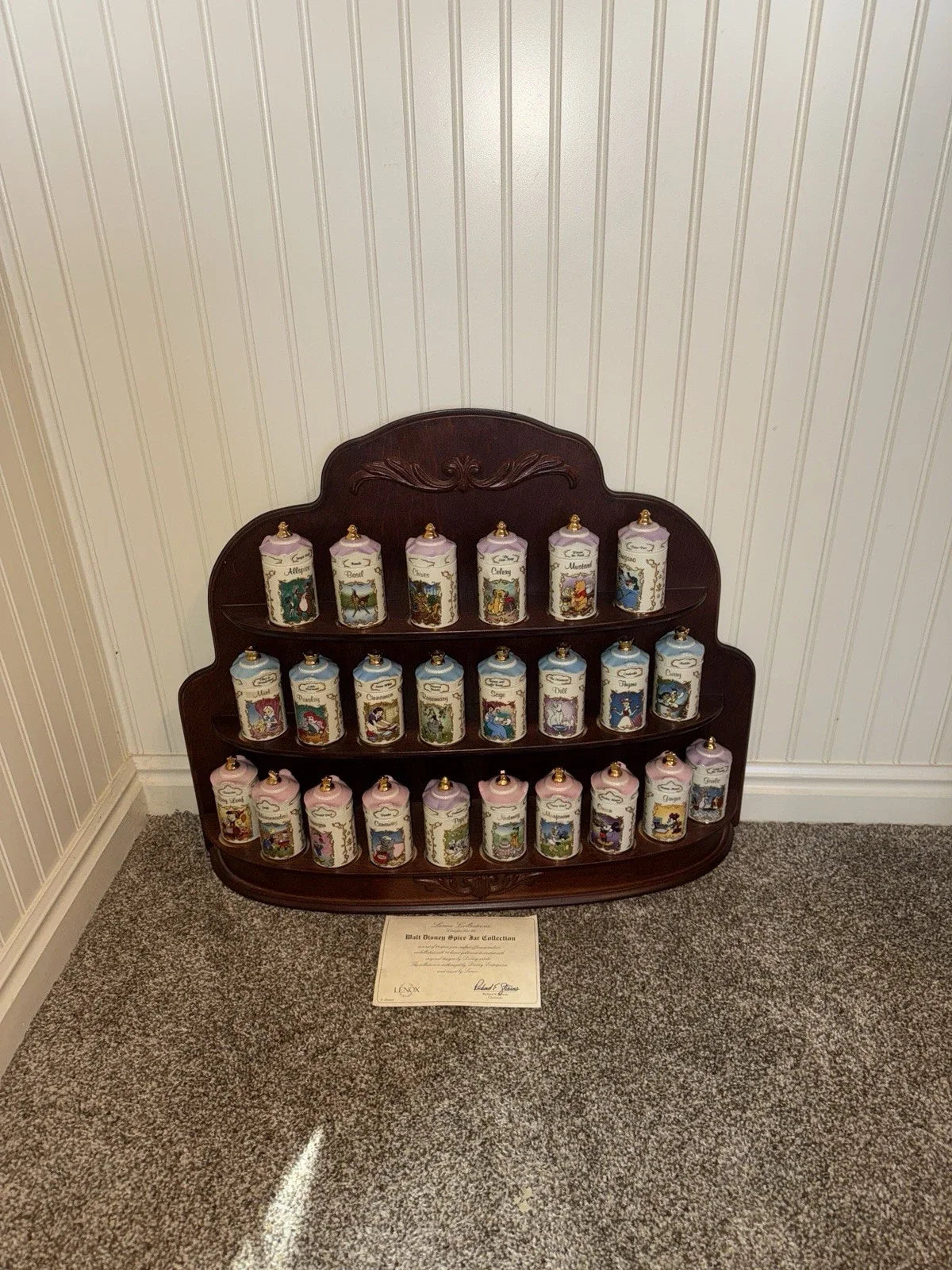 Walt Disney Spice Jar LENOX 1995 24 set