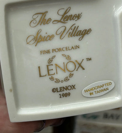 Lenox Spice Village Set Complete Vintage 1989 W/24 Spice Cottages & Rack