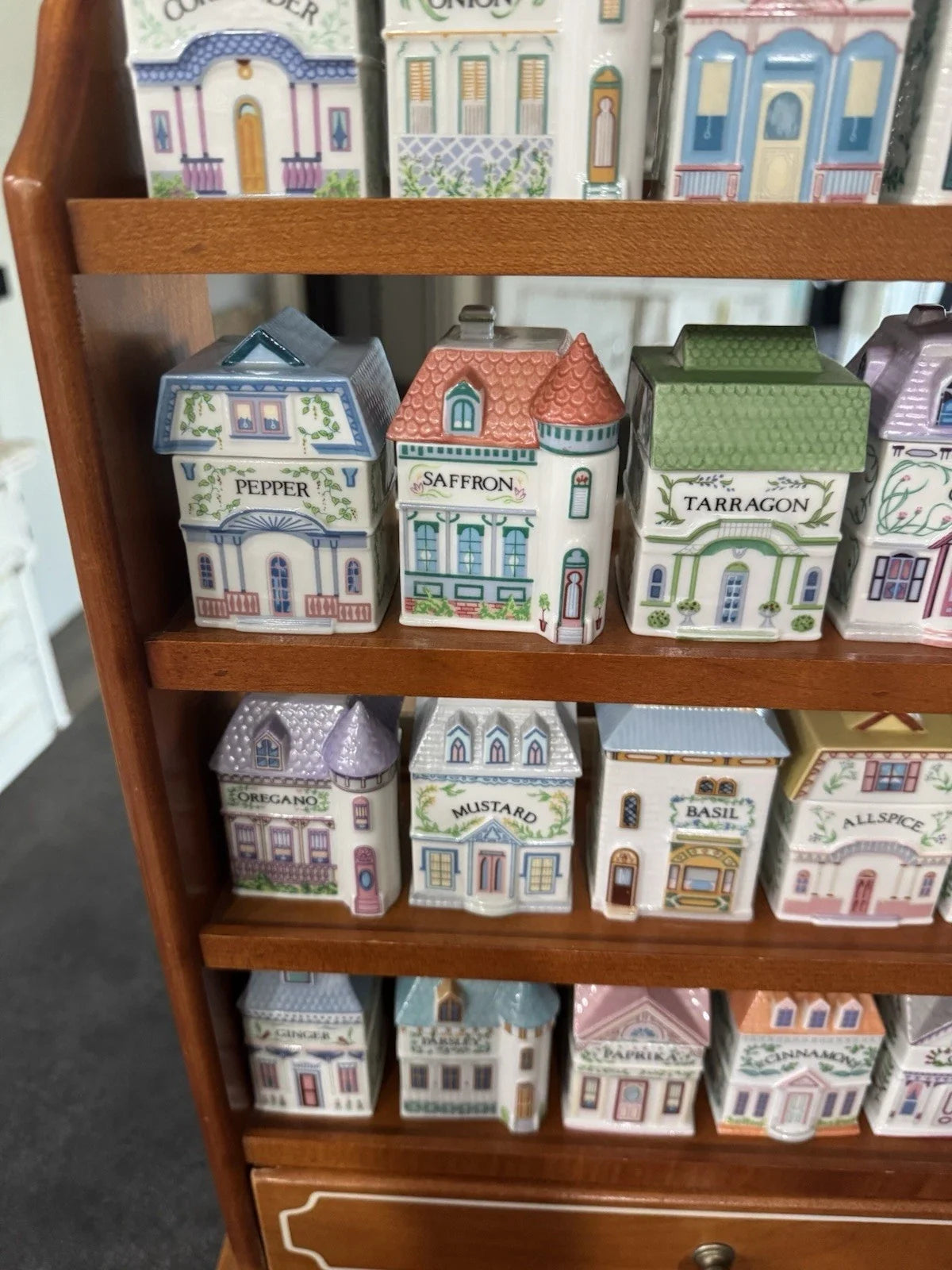 VINTAGE 1989 LENOX Spice Village Complete Set 24 Handcrafted Fine Porcelain MINT