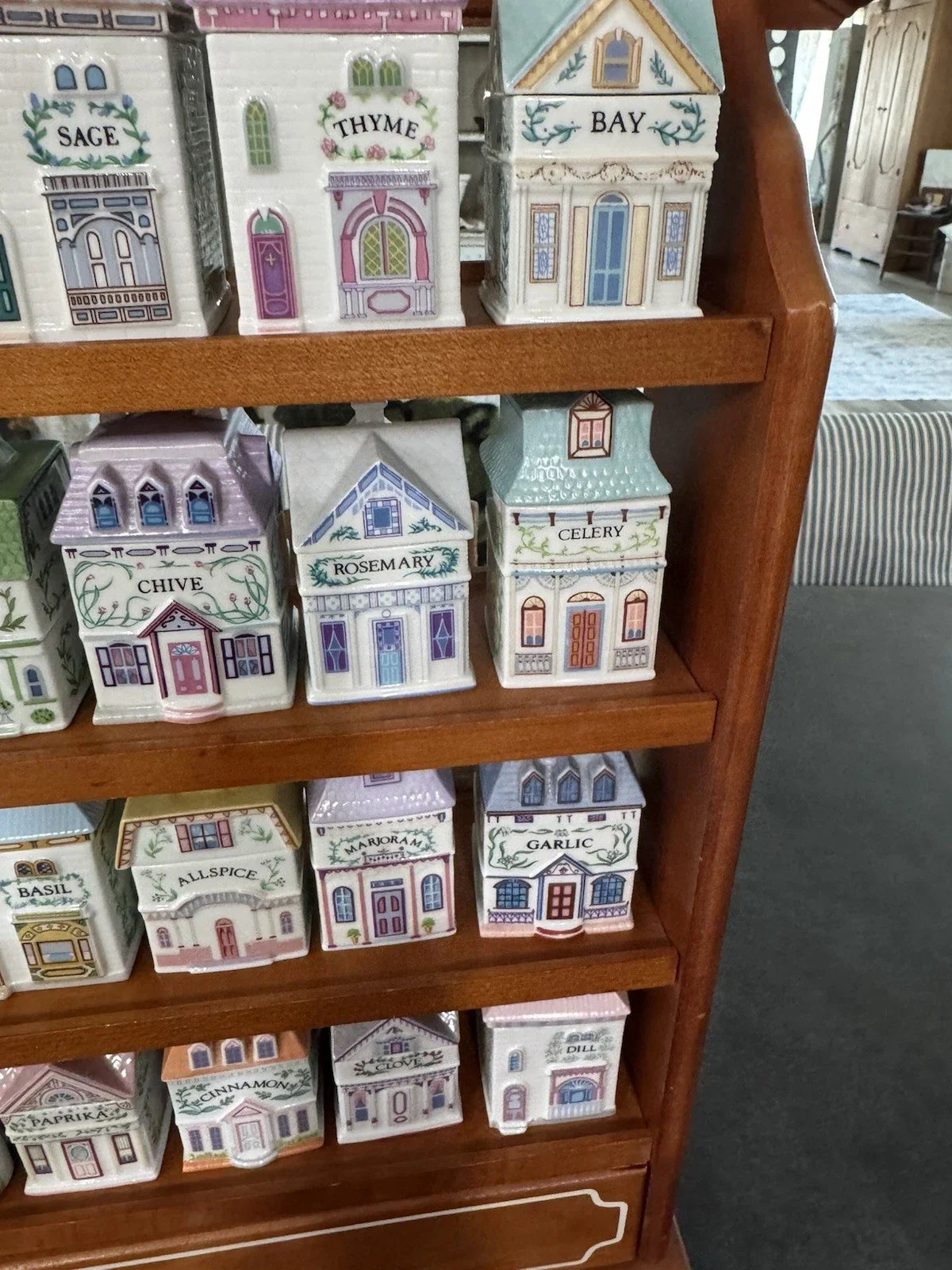 VINTAGE 1989 LENOX Spice Village Complete Set 24 Handcrafted Fine Porcelain MINT