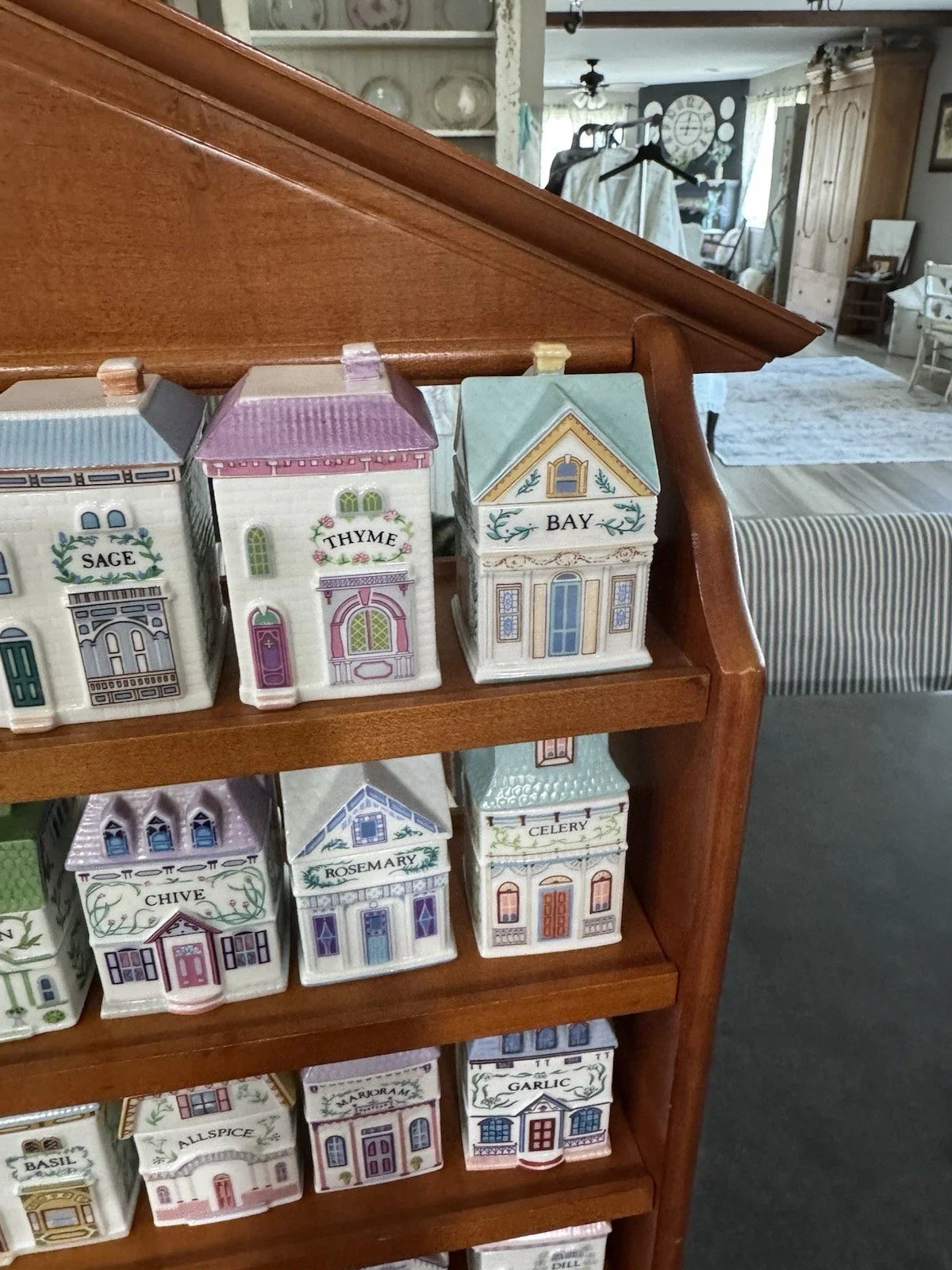 VINTAGE 1989 LENOX Spice Village Complete Set 24 Handcrafted Fine Porcelain MINT