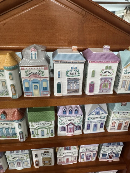 VINTAGE 1989 LENOX Spice Village Complete Set 24 Handcrafted Fine Porcelain MINT